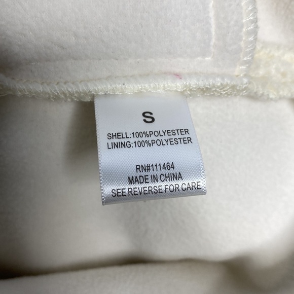 Masseys Cream Button Up Sherpa Jacket Size Small - Picture 9 of 10